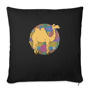 Camel - Sofa pillowcase 17,3'' x 17,3'' (45 x 45 cm) - black - Front