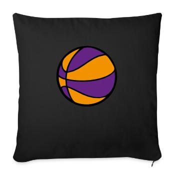 ballon de basket basketball 2510 - Housse de coussin décorative 45 x 45 cm - noir - Devant