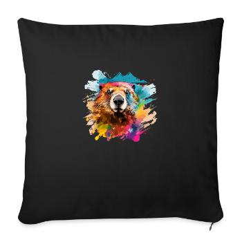 marmot - Sofa pillowcase 17,3'' x 17,3'' (45 x 45 cm) - black - Front