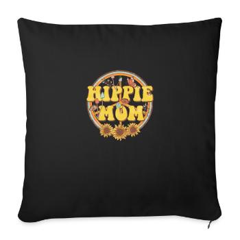 Hippie Mom - Sofakissenbezug 45 x 45 cm - Schwarz - Vorne