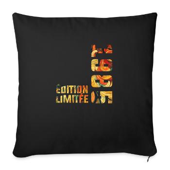 1985 Édition limitée Né 1985 Cadeau Anniversaire - Housse de coussin décorative 45 x 45 cm - noir - Devant