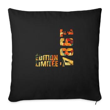 1984 Édition limitée Né 1984 Cadeau Anniversaire - Housse de coussin décorative 45 x 45 cm - noir - Devant