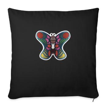 papillon - Housse de coussin décorative 45 x 45 cm - noir - Devant