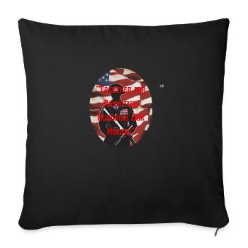 Vétérans, anciens combattant, armistice. - Housse de coussin décorative 45 x 45 cm - noir - Devant