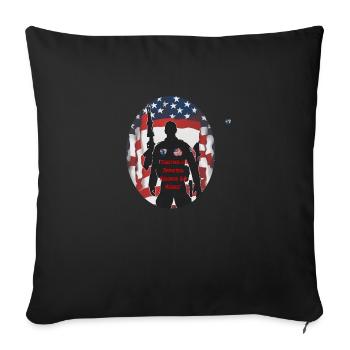 Vétérans, anciens combattant, armistice. - Housse de coussin décorative 45 x 45 cm - noir - Devant