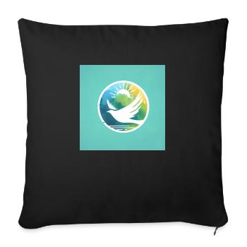 Dove of Peace - Sofa pillowcase 17,3'' x 17,3'' (45 x 45 cm) - black - Front