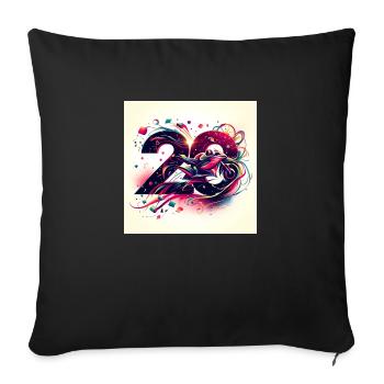 20th Anniversary Motorcycle Designs: Speed & Style - Sofa pillowcase 17,3'' x 17,3'' (45 x 45 cm) - black - Front