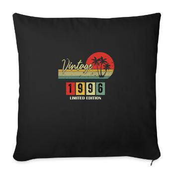 1996 Limitierte Auflage Geboren 1996 Jubiläumsgeschenk - Sofakissenbezug 45 x 45 cm - Schwarz - Vorne