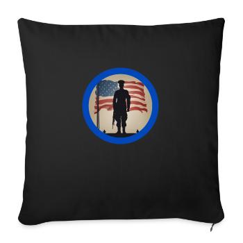 Veteranen,Veteran,Waffenstillstand,US-Armee,Marine, - Sofakissenbezug 45 x 45 cm - Schwarz - Vorne