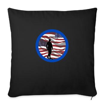 Veteranen,Veteran,Waffenstillstand,US-Armee,Marine, - Sofakissenbezug 45 x 45 cm - Schwarz - Vorne