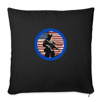 Veteranen,Veteran,Waffenstillstand,US-Armee,Marine, - Sofakissenbezug 45 x 45 cm - Schwarz - Vorne
