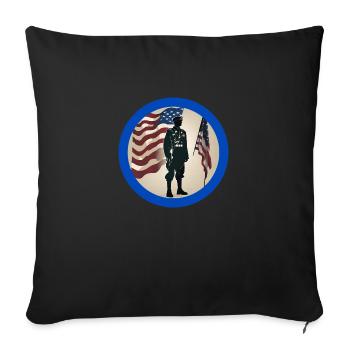 Veterans,veteran,armistice,us army,navy, - Sofa pillowcase 17,3'' x 17,3'' (45 x 45 cm) - black - Front