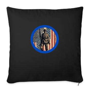 Veteranen, Veteranen, Waffenstillstand, US-Armee, Marine. - Sofakissenbezug 45 x 45 cm - Schwarz - Vorne