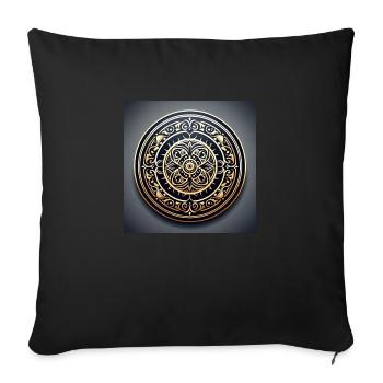 Vintage - Sofa pillowcase 17,3'' x 17,3'' (45 x 45 cm) - black - Front