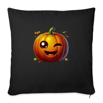 Amusez-vous ! T-shirt Jack-o'-Lantern - Housse de coussin décorative 45 x 45 cm - noir - Devant
