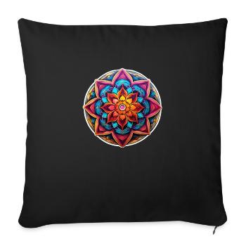 Relaxation Mandala - Sofa pillowcase 17,3'' x 17,3'' (45 x 45 cm) - black - Front