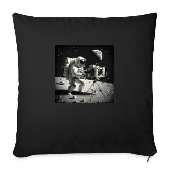 Film d’astronaute - Housse de coussin décorative 45 x 45 cm - noir - Devant