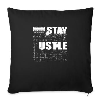 Stay Positive Street Art Urban Spray Vintage Retro - Sofa pillowcase 17,3'' x 17,3'' (45 x 45 cm) - black - Front
