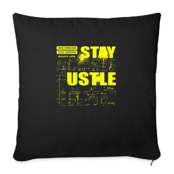 Stay Positive Street Art Urban Spray Vintage Rétro - Housse de coussin décorative 45 x 45 cm - noir - Devant