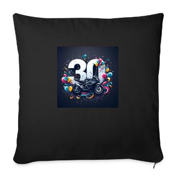 30th Anniversary Motorcycle Designs: Speed & Style - Sofa pillowcase 17,3'' x 17,3'' (45 x 45 cm) - black - Front