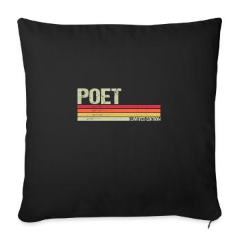 Poet Limited Editon - Sofakissenbezug 45 x 45 cm - Schwarz - Vorne