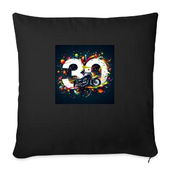 30th Anniversary Motorcycle Designs: Speed & Style - Sofa pillowcase 17,3'' x 17,3'' (45 x 45 cm) - black - Front