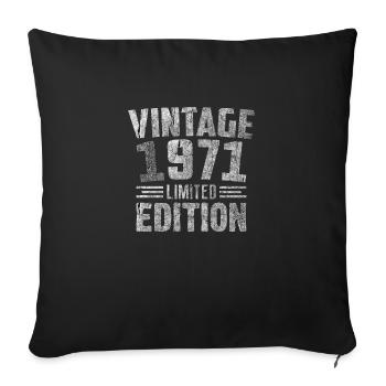 Millésime 1971 Édition Limitée - Housse de coussin décorative 45 x 45 cm - noir - Devant