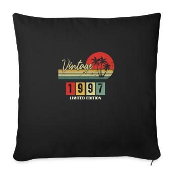 1997 Cadeau Anniversaire 1997 édition limitée 1997 - Housse de coussin décorative 45 x 45 cm - noir - Devant