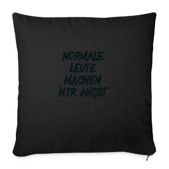 Normale Leute - Sofakissenbezug 45 x 45 cm - Schwarz - Vorne