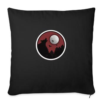 The Wolf in the Night - Sofa pillowcase 17,3'' x 17,3'' (45 x 45 cm) - black - Front
