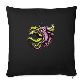 Vache tueuse - Housse de coussin décorative 45 x 45 cm - noir - Devant