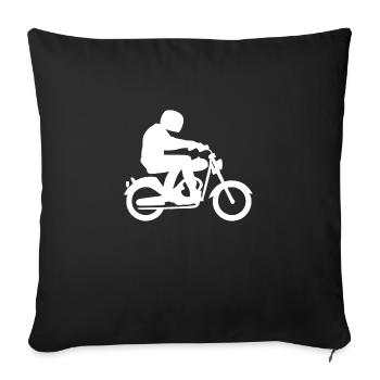 Motorcycle Fan Motorcycle Motorcross Motorcyclist - Sofa pillowcase 17,3'' x 17,3'' (45 x 45 cm) - black - Front