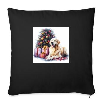 Goldie Christmas - Sofa pillowcase 17,3'' x 17,3'' (45 x 45 cm) - black - Front