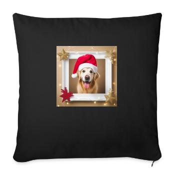 Goldie Christmas - Sofa pillowcase 17,3'' x 17,3'' (45 x 45 cm) - black - Front