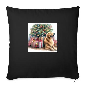 Goldie Christmas - Sofa pillowcase 17,3'' x 17,3'' (45 x 45 cm) - black - Front