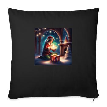 Christmas Wonderland - Sofa pillowcase 17,3'' x 17,3'' (45 x 45 cm) - black - Front