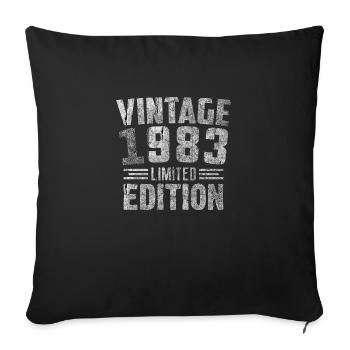 Vintage 1983 Limited Edition - Sofa pillowcase 17,3'' x 17,3'' (45 x 45 cm) - black - Front