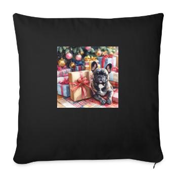 Tyran de Noël - Housse de coussin décorative 45 x 45 cm - noir - Devant