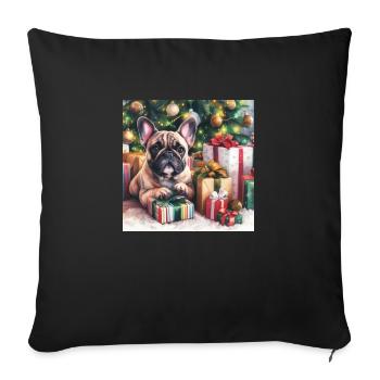 Tyran de Noël - Housse de coussin décorative 45 x 45 cm - noir - Devant