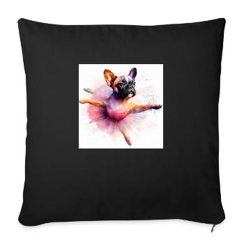 Bully Ballerine - Housse de coussin décorative 45 x 45 cm - noir - Devant