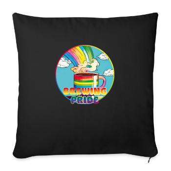 Fierté de l’infusion de café - Housse de coussin décorative 45 x 45 cm - noir - Devant