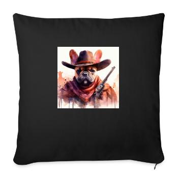 Bully West - Sofa pillowcase 17,3'' x 17,3'' (45 x 45 cm) - black - Front