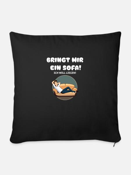 Sofa - Sofakissenbezug 45 x 45 cm - Schwarz