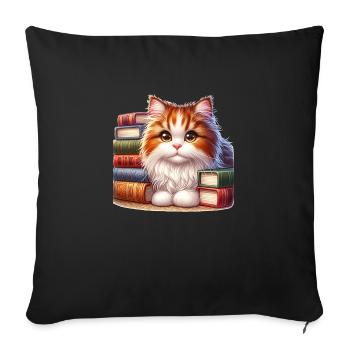Curiosity in the Stacks - Sofakissenbezug 45 x 45 cm - Schwarz - Vorne