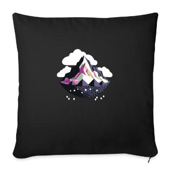 Abstract Mountain logo - Sofa pillowcase 17,3'' x 17,3'' (45 x 45 cm) - black - Front