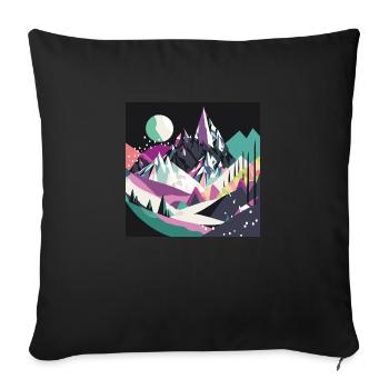 Abstract Mountain Background - Sofa pillowcase 17,3'' x 17,3'' (45 x 45 cm) - black - Front