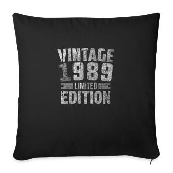 Millésime 1989 Édition Limitée - Housse de coussin décorative 45 x 45 cm - noir - Devant