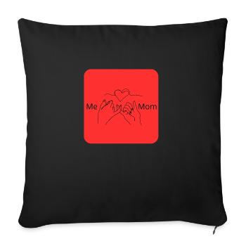 Dear Mom - Sofa pillowcase 17,3'' x 17,3'' (45 x 45 cm) - black - Front