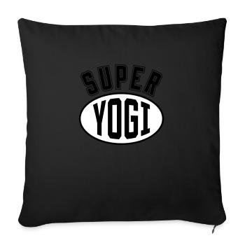 Super Yogi / Yoga - Housse de coussin décorative 45 x 45 cm - noir - Devant