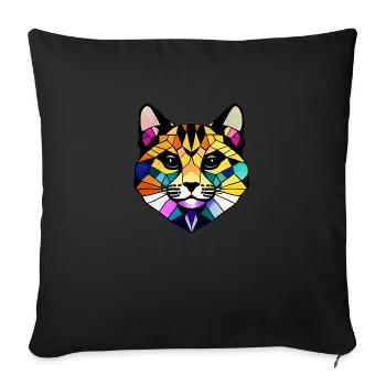 Cat, Cat Owner, Domestic Cat, Kitten, Pet - Sofa pillowcase 17,3'' x 17,3'' (45 x 45 cm) - black - Front